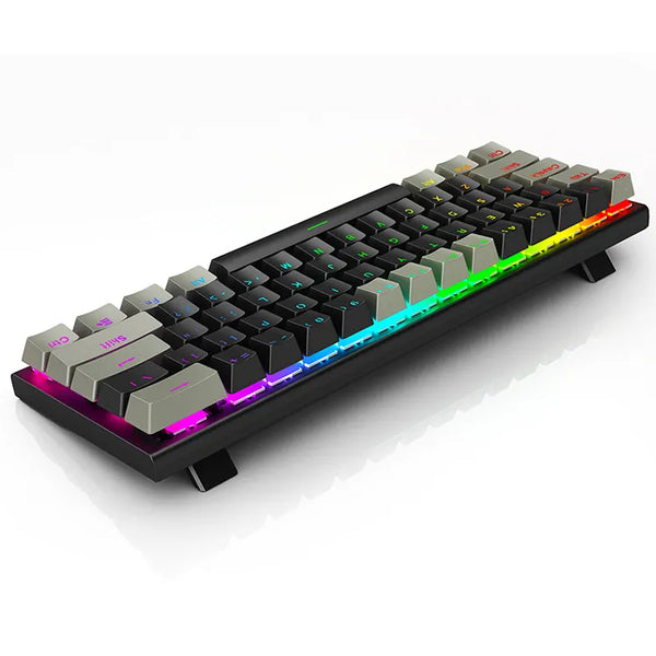 Computer Wired Keyboard 60 Percent Blue Switch RGB Backlit 61Keys Mechanical Gaming