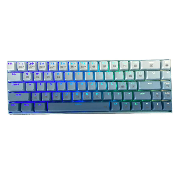 New Arrival 60% Wireless Keyboard Gradient PBT Keycaps Metal Aluminium bt Mechanical Gaming For Windows Mac