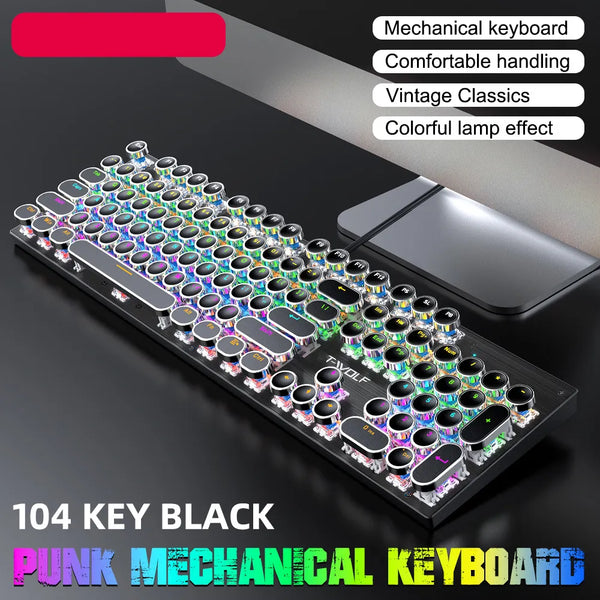 Gaming Keyboard Mouse Mechanical Feeling RGB LED Backlit Gamer USB Wired Computer Game For PC Laptop