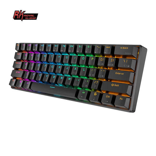 Overseas warehouse Royal Kludge rk61 61 keys 60% computer gamer wireless mechanical clavier backlit rgb gaming mechanic