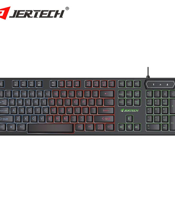 JERTECH K348 Brand Custom Keyboards OEM RGB Light Portable Full Size Arabic Office Gaming Wired Rainbow LED