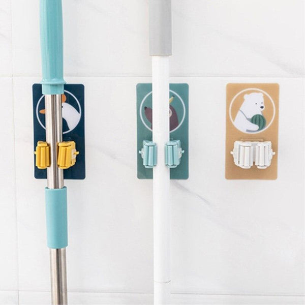 Wall Mounted Cartoon Mop, Broom Holders