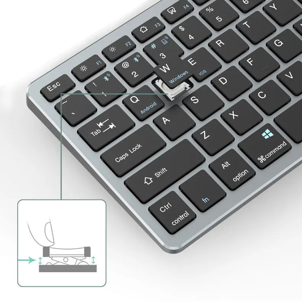 2.4G bt 5.0 wireless keyboard without number pad rechargeable mouse hot sale