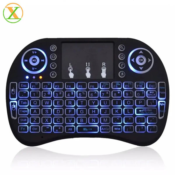 2024 Hot selling Backlight 2.4GHz i8 mini Wireless Touch Pad i8 air fly mouse Backlit for android tv box