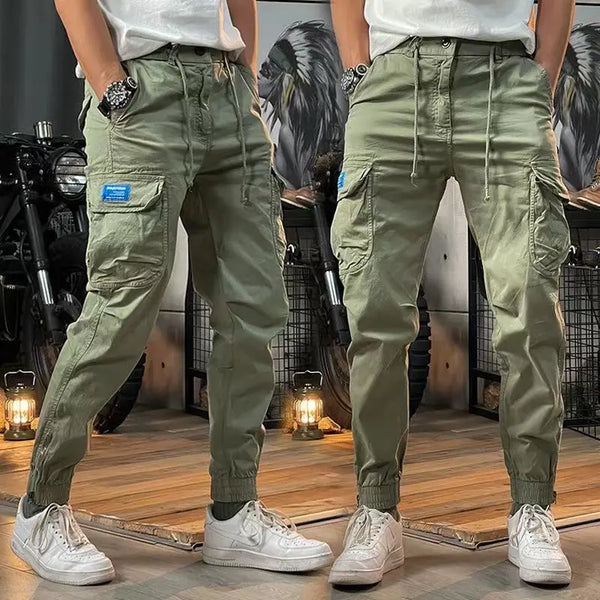 Summer men's casual pants with drawstring pockets, jogger high-quality men's workwear