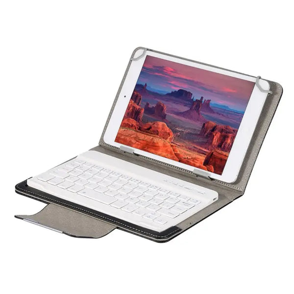 Rechargeable BT 3.0 Version Keyboard For Tab Multi-function Device Round Keys Slim Wireless With Tablet Holder