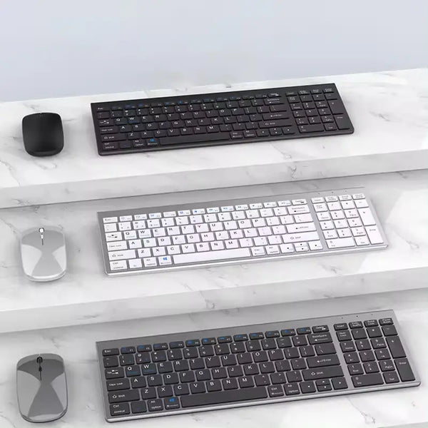 2024 Rechargeable office wireless 2.4g keyboard and mouse combo business style rechargeable