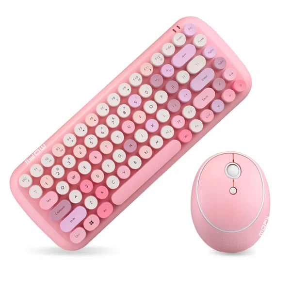 Hot Selling Wireless Keyboard Mouse Mofii CADNY Pink Girl Heart Mini Mixed Color