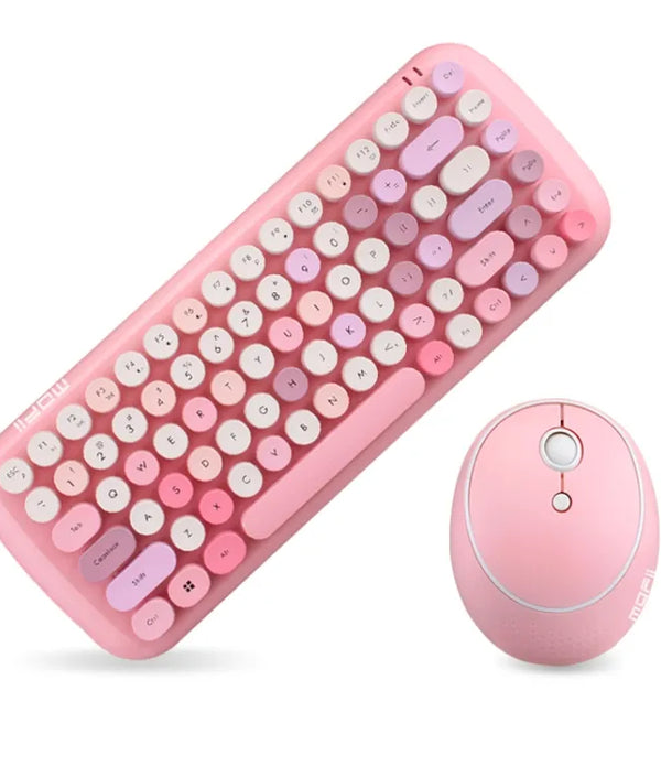 Hot Selling Wireless Keyboard Mouse Mofii CADNY Pink Girl Heart Mini Mixed Color