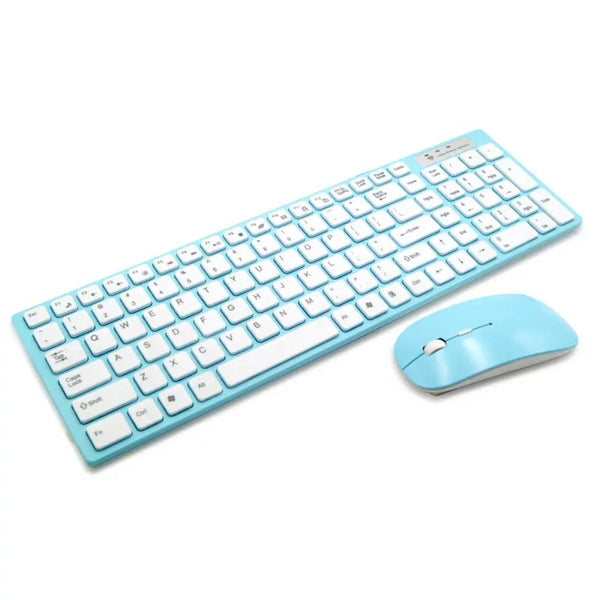 Hot Sell Multimedia 104 Key 2.4G Wireless Keyboard and Mouse Combo Set with Numeric Keypad