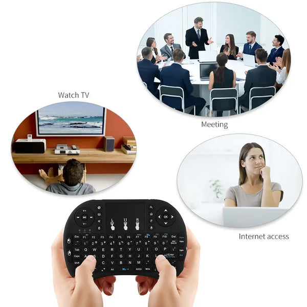 2021 NEW HOT 3 color Backlit i8 Mini Wireless 2.4ghz muti-language Air Mouse with Touchpad for Laptop TV Android TV Box