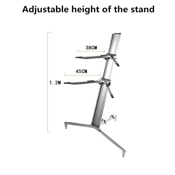 Aluminium keyboard piano professional spider stand music with stand