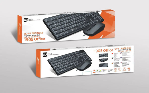 Factory Professional Durable Wired Keyboard And Mouse Combo Ergonomic Design Mouse Set For Office Teclado y Mouse