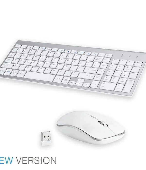 2.4G Wireless Silent Keyboard and Mouse Mini Multimedia Full-size Mouse Combo Set For Notebook Laptop Desktop PC