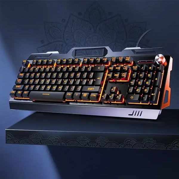 Desktop Wired Gaming Keyboard Mouse Combos 104 Keys Mechanical Feel Mouse Combos