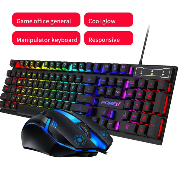 High Quality Wired Slim Gaming Mouse Keyboard Set RGB Backlit gaming mouse combo Computer Mouse and Gamer