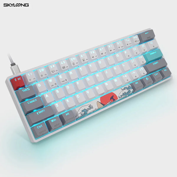 SKYLOONG hot swap RGB gk61 coral sea gaming mechanical gateron optical switch xda oem odm