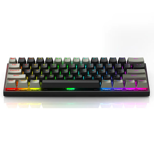 Computer Wired Keyboard 60 Percent Blue Switch RGB Backlit 61Keys Mechanical Gaming