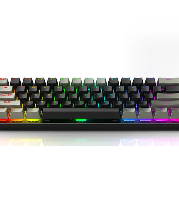 Computer Wired Keyboard 60 Percent Blue Switch RGB Backlit 61Keys Mechanical Gaming