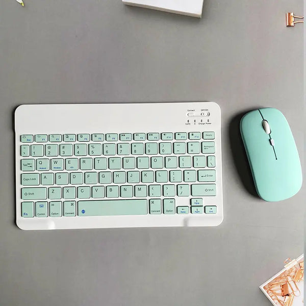 Rechargeable Bluetooth Keyboard and Mouse Combo for Android Windows Tablet Cell Phone iPhone iPad Pro Air Mini, iPad OS/iOS 13