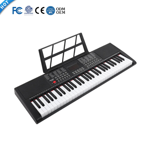 BDMUSIC 61-key musical keyboard instruments digital piano with USB MP3 for beginners