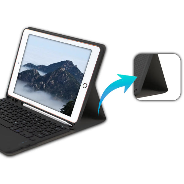 Factory direct sales bluetooth keyboard with touchpad suitable for ipad and can place capacitive pen