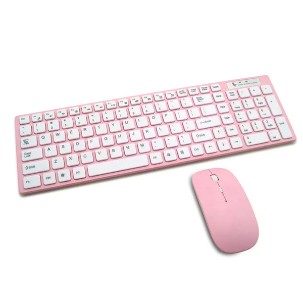 Hot Sell Multimedia 104 Key 2.4G Wireless Keyboard and Mouse Combo Set with Numeric Keypad