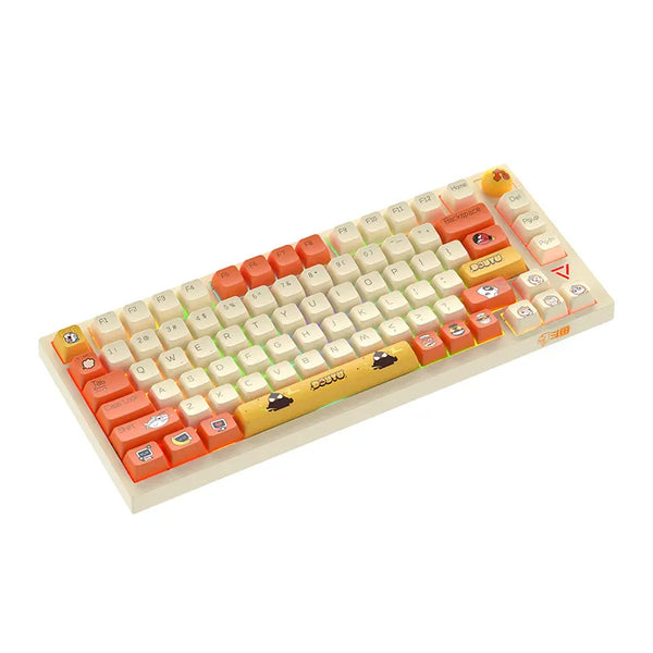 DKW500 pbt material MDA highly sublimation keycap wireless 2.4G wired three-mode 75% configuration mechanical gaming