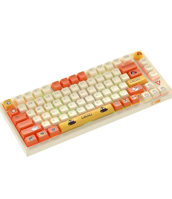 DKW500 pbt material MDA highly sublimation keycap wireless 2.4G wired three-mode 75% configuration mechanical gaming