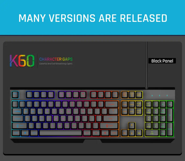 GK60 Metal luminous game keyboard RGB hand rest removable mechanical handle game wired