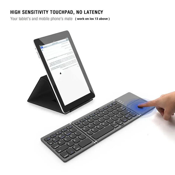 Keyboard Avatto B033 Mini foldable keyboard Wireless blue tooth with touchpad for Window Android Ios tablet Ipad mobil