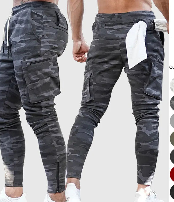 Custom Logo Cotton Jogger Pants Multi Pocket Sports Overalls Men's Gym Camouflage Fitness Running Training Wholesale