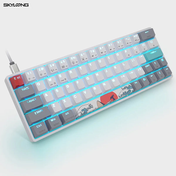 SKYLOONG hot swap RGB gk61 coral sea gaming mechanical gateron optical switch xda oem odm