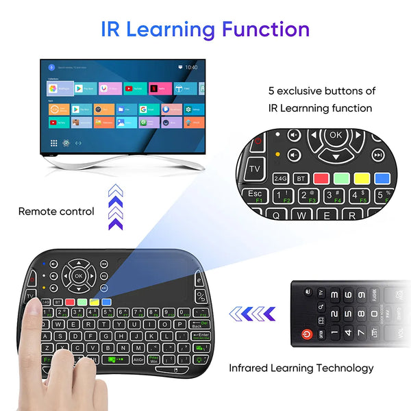 M9 air mouse remote wireless wireless keyboard and mouse combo 2.4G BT Physical keypad with Touchpad for steam deck mini PC