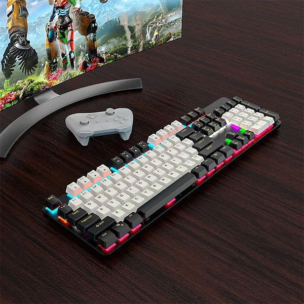 Hot Sale 104 Keys Backlit Gaming Keyboard Custom Keycaps Anti-Ghosting Red Switch Mechanical