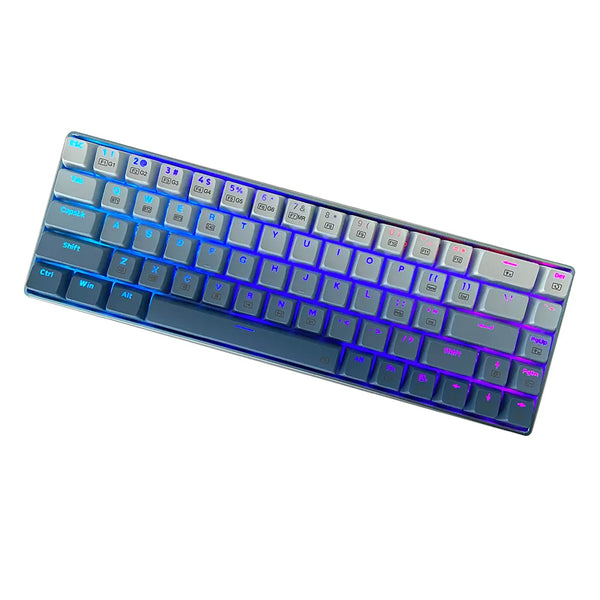 New Arrival 60% Wireless Keyboard Gradient PBT Keycaps Metal Aluminium bt Mechanical Gaming For Windows Mac