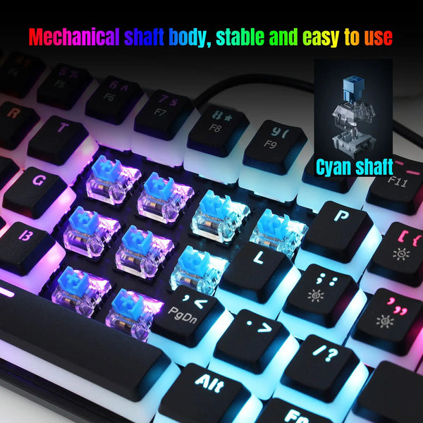 custom black mechanical keyboard 60% pudding keycap clavier tastiera gaming 61 keys USB wired backlit mechanical gaming