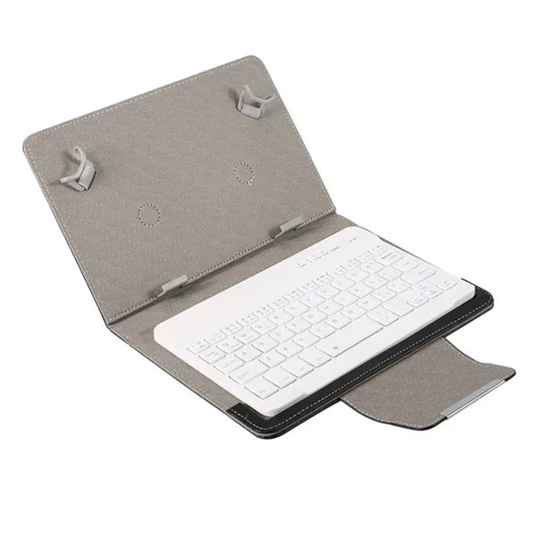 Rechargeable BT 3.0 Version Keyboard For Tab Multi-function Device Round Keys Slim Wireless With Tablet Holder