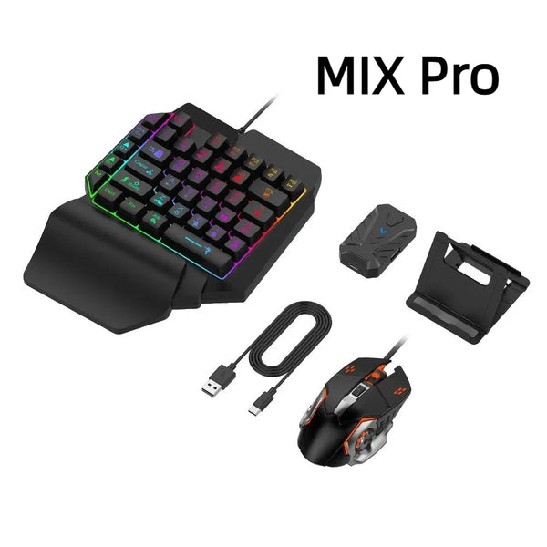 X629-2 Gaming Keyboard and Mouse Mix pro 4 in 1 Gaming Combos Rainbow LED Backlit Wired For PUBG Mobile/PC gaming