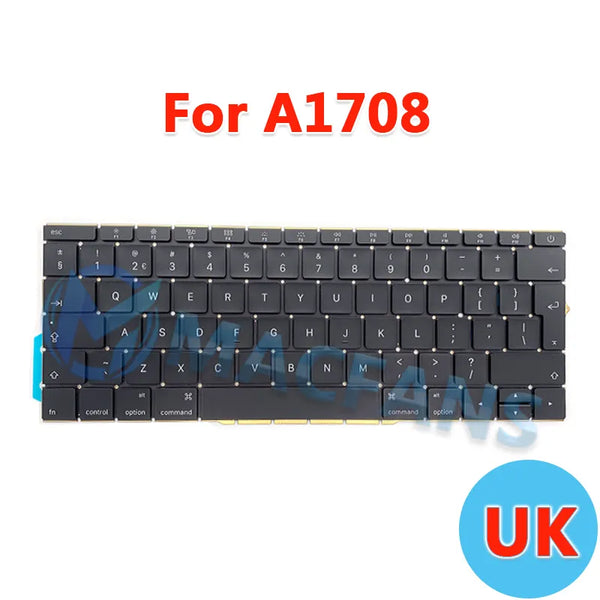 NEW Original A1706/A1708 UK Keyboard for MacBook Pro Retina 15" A1707 With Backlight Sheet Cover 2016 2017