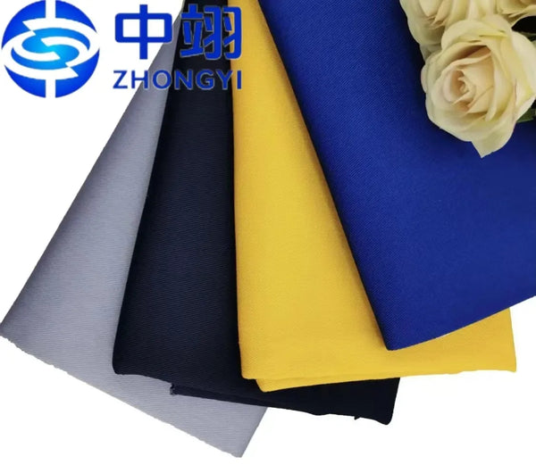 Shaoxing Textile Pure Cotton Woven Spandex Khaki Men Fabrics Fabric Stretch Thick Fabric