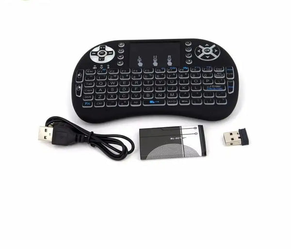 Mini Keyboard Backlit English Russian Spanish Air Mouse 2.4ghz Wireless Touchpad Handheld For Tv Box Android