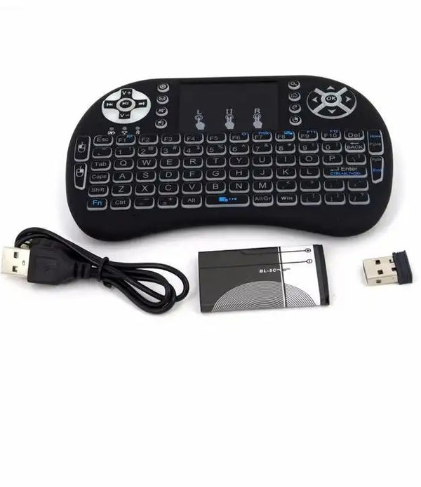 Mini Keyboard Backlit English Russian Spanish Air Mouse 2.4ghz Wireless Touchpad Handheld For Tv Box Android