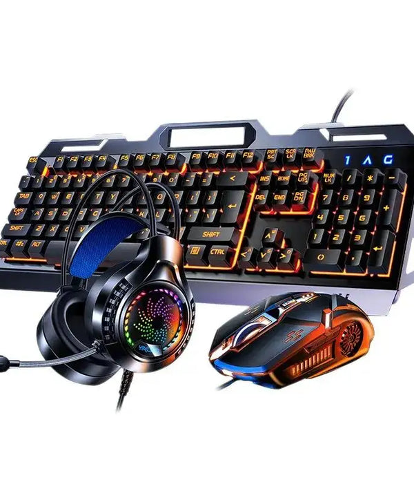 Desktop Wired Gaming Keyboard Mouse Combos 104 Keys Mechanical Feel Mouse Combos