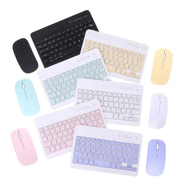 2024 Hot Selling Wireless BT Portable Keyboard 10 inch Tablet PC + 2.4G Wireless Mouse Sets Rechargeable