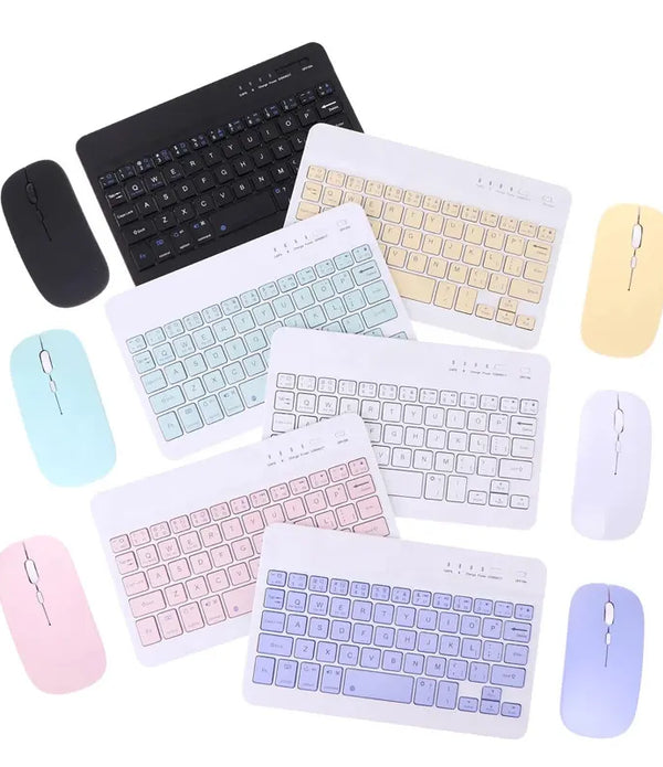 2024 Hot Selling Wireless BT Portable Keyboard 10 inch Tablet PC + 2.4G Wireless Mouse Sets Rechargeable