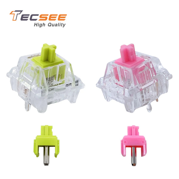 Tecsee NEW Hot Swap PC Top PC Bottom POM Metal Stem Tactile Crystal Lemon Switch 5Pin Gaming Mechanical Switches