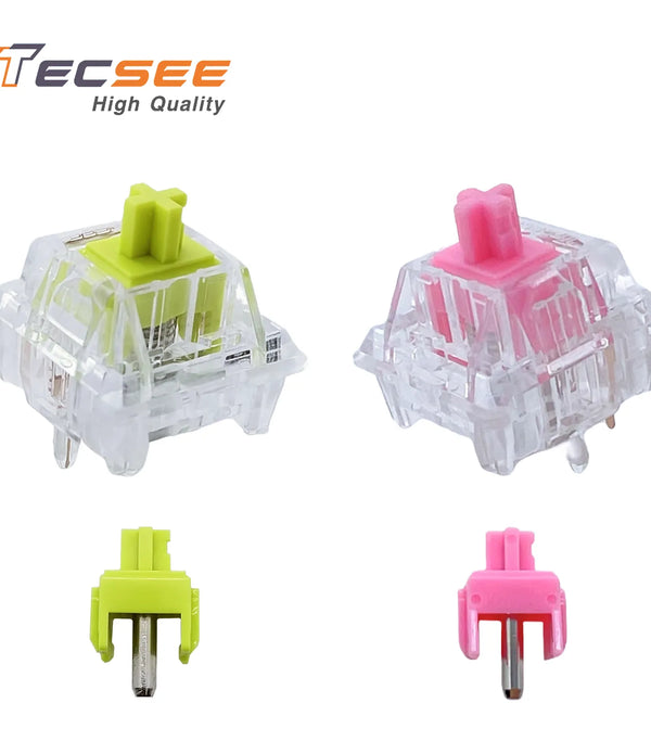 Tecsee NEW Hot Swap PC Top PC Bottom POM Metal Stem Tactile Crystal Lemon Switch 5Pin Gaming Mechanical Switches