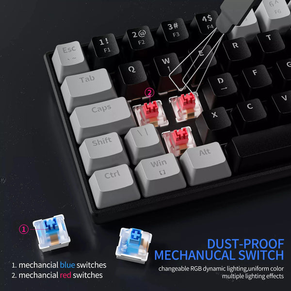 2023 Mechanical Keyboard RGB backlit mechinal hot swappable mechanical gaming for pc computer laptop gaming