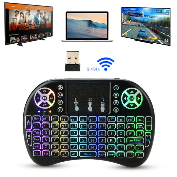 Wholesale cheap mini i8 backlit wireless keyboard for smart TV Android BOX